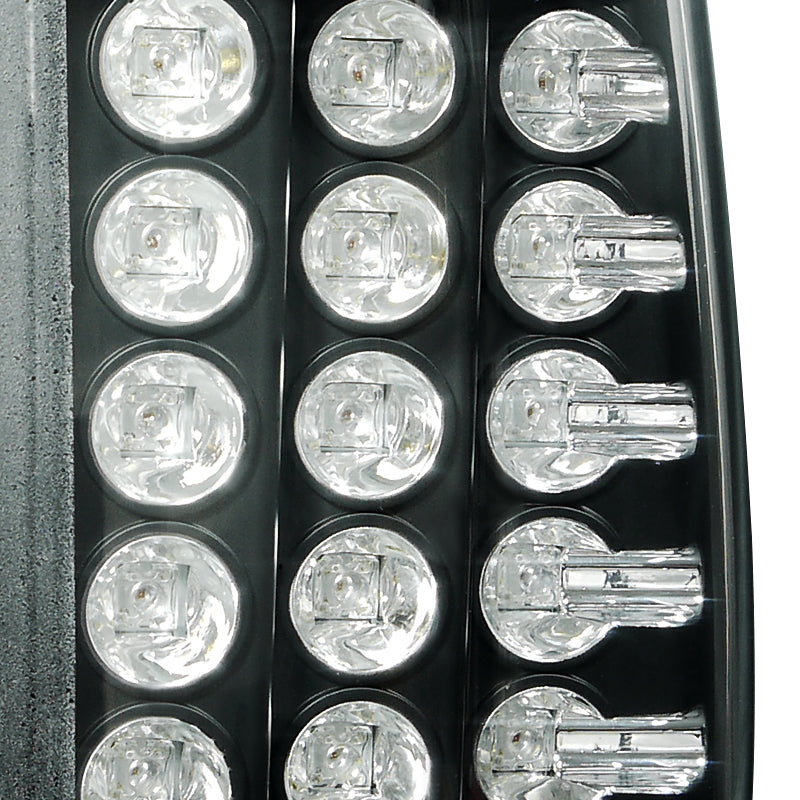 1997-2007 Ford F-150/F-250/F-350/F-450/F-550 Styleside V2 LED Tail Lights (Matte Black Housing/Clear Lens)