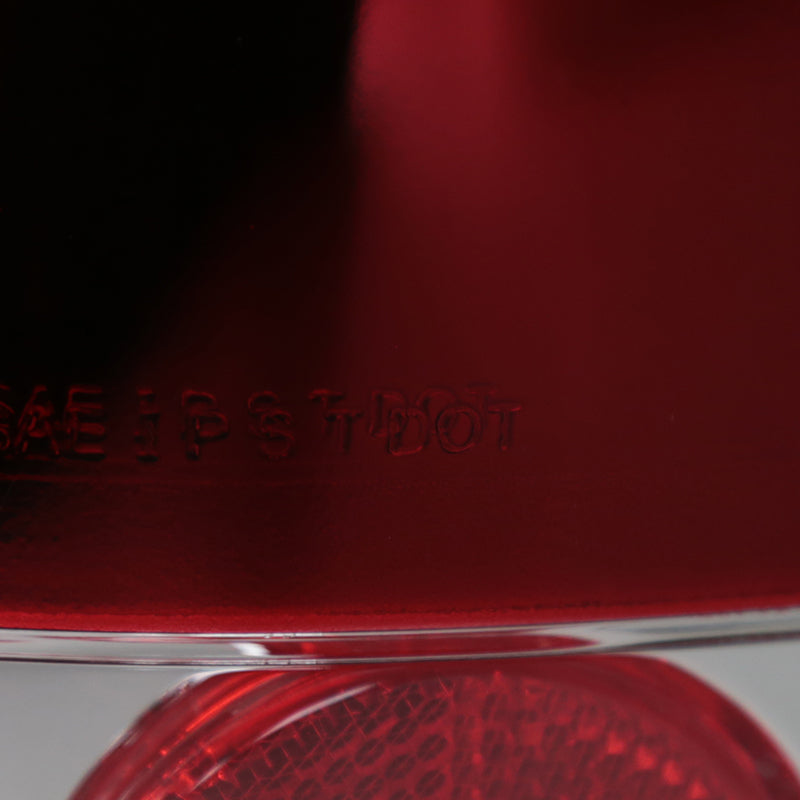 1997-2007 Ford F-150/F-250/F-350/F-450/F-550 Styleside LED Tail Lights (Chrome Housing/Red Clear Lens)
