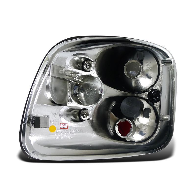 1997-2004 Ford F-150 Flareside Tail Lights (Chrome Housing/Clear Lens)