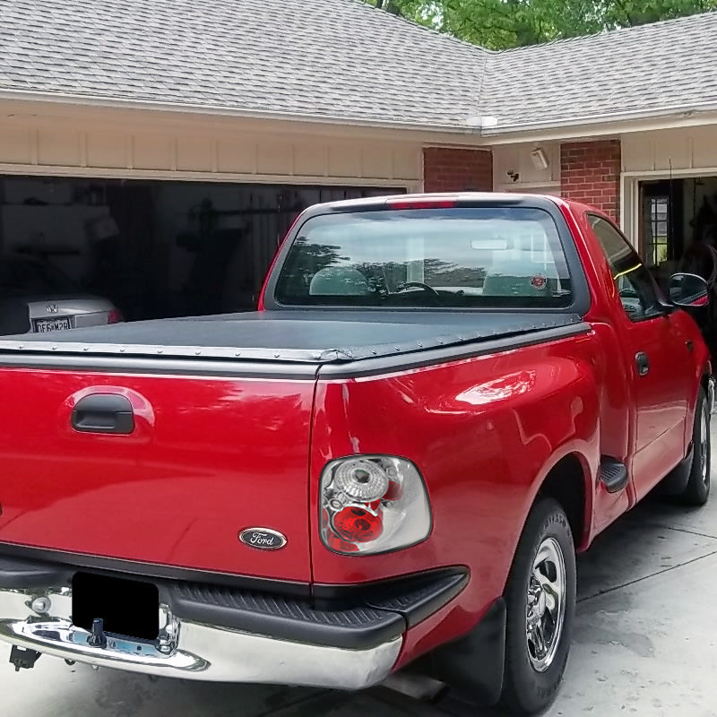 1997-2004 Ford F-150 Flareside Tail Lights (Chrome Housing/Clear Lens)