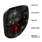 1997-2004 Ford F-150 Flareside Tail Lights (Chrome Housing/Smoked Lens)