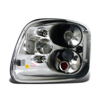 1997-2004 Ford F-150 Flareside Tail Lights (Matte Black Housing/Clear Lens)
