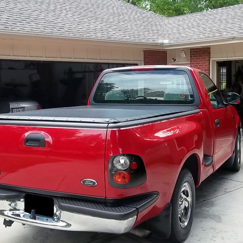 1997-2004 Ford F-150 Flareside Tail Lights (Matte Black Housing/Clear Lens)