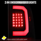 2008-2016 Ford F-250 / F-350 / F-450 / F-550 Super Duty LED C-Bar Tail Lights (Black Housing / Clear Lens)