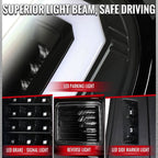 2008-2016 Ford F-250 / F-350 / F-450 / F-550 Super Duty LED C-Bar Tail Lights (Black Housing / Clear Lens)