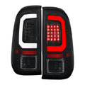 2008-2016 Ford F-250 / F-350 / F-450 / F-550 Super Duty LED C-Bar Tail Lights (Black Housing / Clear Lens)