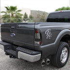 2008-2016 Ford F-250/F-350/F-450/F-550 Super Duty LED Tail Lights (Matte Black Housing/Clear Lens)