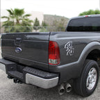 2008-2016 Ford F-250/F-350/F-450/F-550 Super Duty LED Tail Lights (Chrome Housing/Red Clear Lens)
