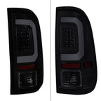 2008-2016 Ford F-250 / F-350 / F-450 / F-550 Super Duty LED C-Bar Tail Lights (Black Housing / Smoked Lens)