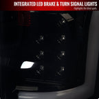 2017-2019 Ford F-250/F-350/F-450/F-550 LED Bar Tail Lights (Glossy Black Housing/Dark Smoked Lens)