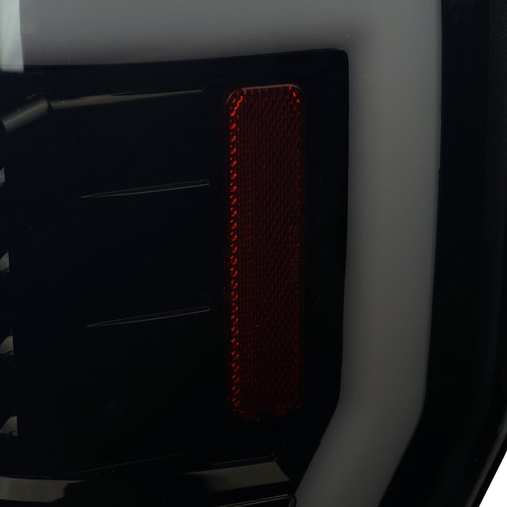 2017-2019 Ford F-250/F-350/F-450/F-550 LED Bar Tail Lights (Glossy Black Housing/Dark Smoked Lens)