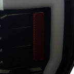 2017-2019 Ford F-250/F-350/F-450/F-550 LED Bar Tail Lights (Glossy Black Housing/Dark Smoked Lens)