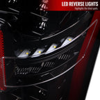 2017-2019 Ford F-250/F-350/F-450/F-550 LED Bar Tail Lights (Jet Black Housing/Clear Lens)