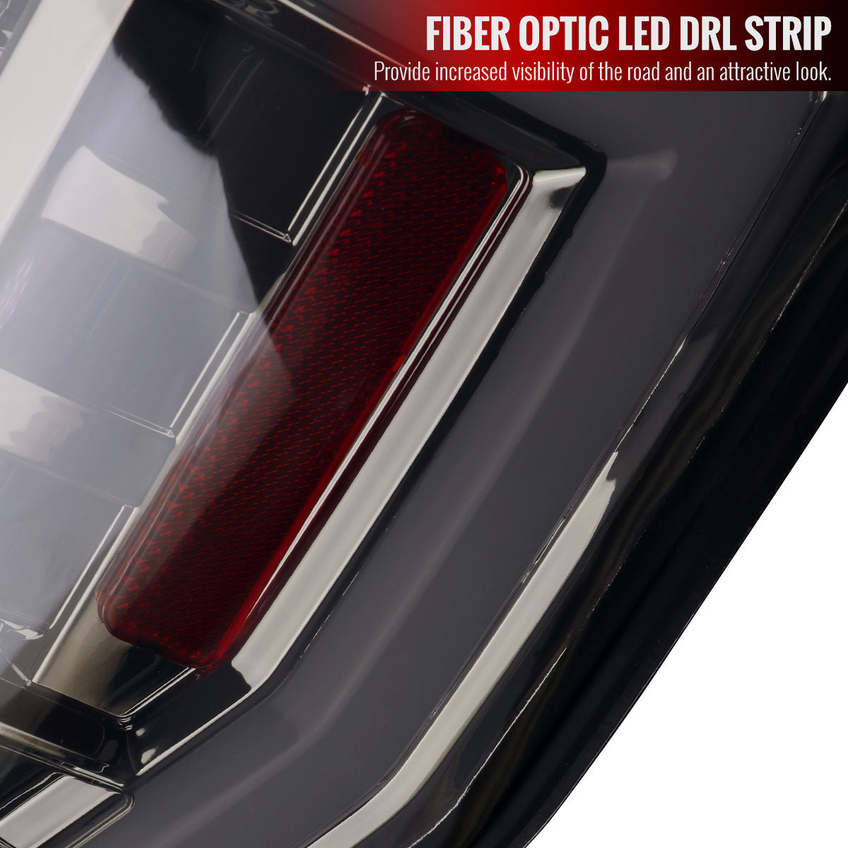 2017-2019 Ford F-250/F-350/F-450/F-550 Super Duty LED Bar Tail Lights (Chrome Housing/Smoked Lens)