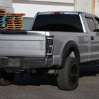 2017-2019 Ford F-250/F-350/F-450/F-550 White LED Bar Tail Lights (Matte Black Housing/Clear Lens)