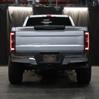2017-2019 Ford F-250/F-350/F-450/F-550 Red LED Bar Tail Lights (Matte Black Housing/Clear Lens)