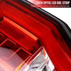 2017-2019 Ford F-250/F-350/F-450/F-550 Super Duty LED Bar Tail Lights (Chrome Housing/Red Lens)