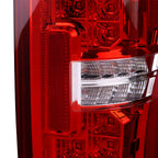 2017-2019 Ford F-250/F-350/F-450/F-550 Super Duty LED Bar Tail Lights (Chrome Housing/Red Lens)