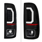1999-2007 Ford F-250 / F-350 / F-450 / F-550 Super Duty LED C-Bar Tail Lights (Black Housing / Clear Lens)