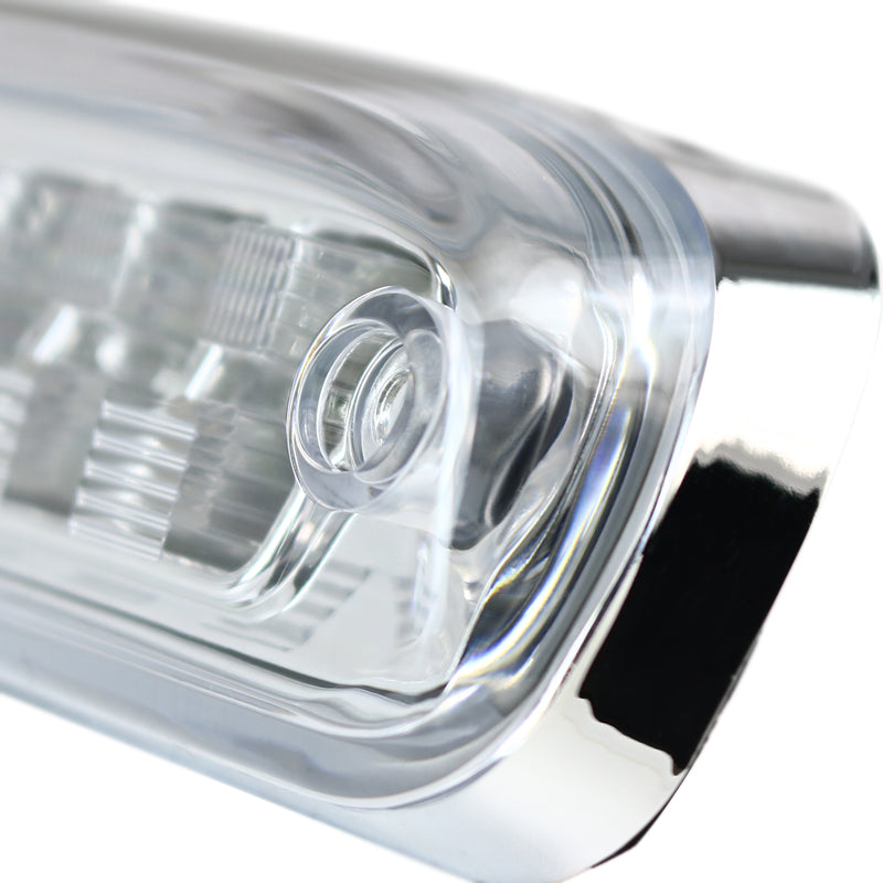 1993-2016 Ford F-250/F-350/F-450/F-550/Ranger Mazda B Series Pickup LED 3rd Brake Tail Light - CY (Chrome Housing/Clear Lens)