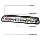 1993-2016 Ford F-250/F-350/F-450/F-550/Ranger Mazda B Series Pickup LED 3rd Brake Tail Light (Chrome Housing/Clear Lens)