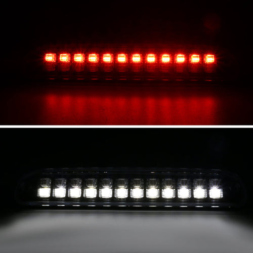 1993-2016 Ford F-250/F-350/F-450/F-550/Ranger Mazda B Series Pickup LED 3rd Brake Tail Light - CY (Matte Black Housing/Clear Lens)