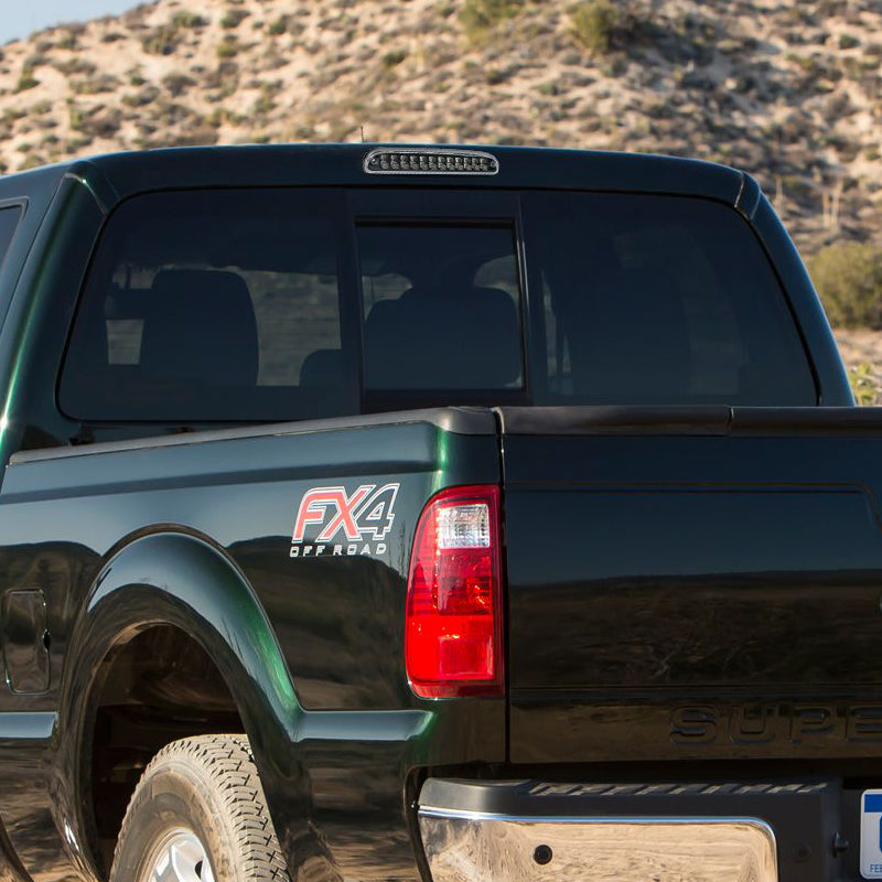 1993-2016 Ford F-250/F-350/F-450/F-550/Ranger Mazda B Series Pickup LED 3rd Brake Tail Light - CY (Matte Black Housing/Clear Lens)