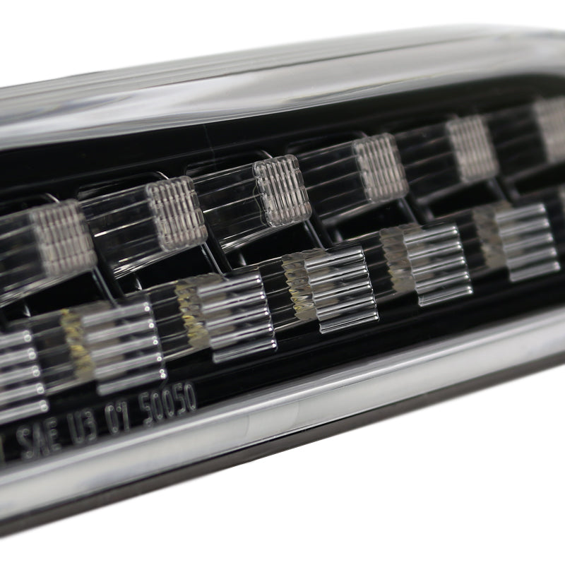 1993-2016 Ford F-250/F-350/F-450/F-550/Ranger Mazda B Series Pickup LED 3rd Brake Tail Light - CY (Matte Black Housing/Clear Lens)