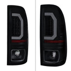 1999-2007 Ford F-250 / F-350 / F-450 / F-550 Super Duty LED C-Bar Tail Lights (Black Housing / Smoked Lens)
