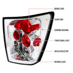 2005-2006 Jeep Grand Cherokee Tail Lights (Chrome Housing/Clear Lens)
