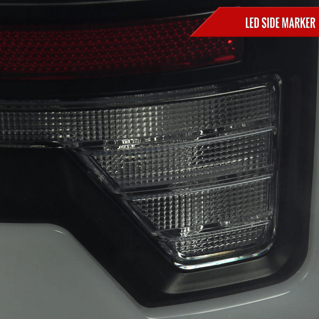 2002-2006 Dodge RAM 1500/2500/3500 White LED Bar Tail Lights (Matte Black Housing/Smoked Lens)