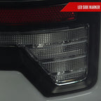 2002-2006 Dodge RAM 1500/2500/3500 White LED Bar Tail Lights (Matte Black Housing/Smoked Lens)