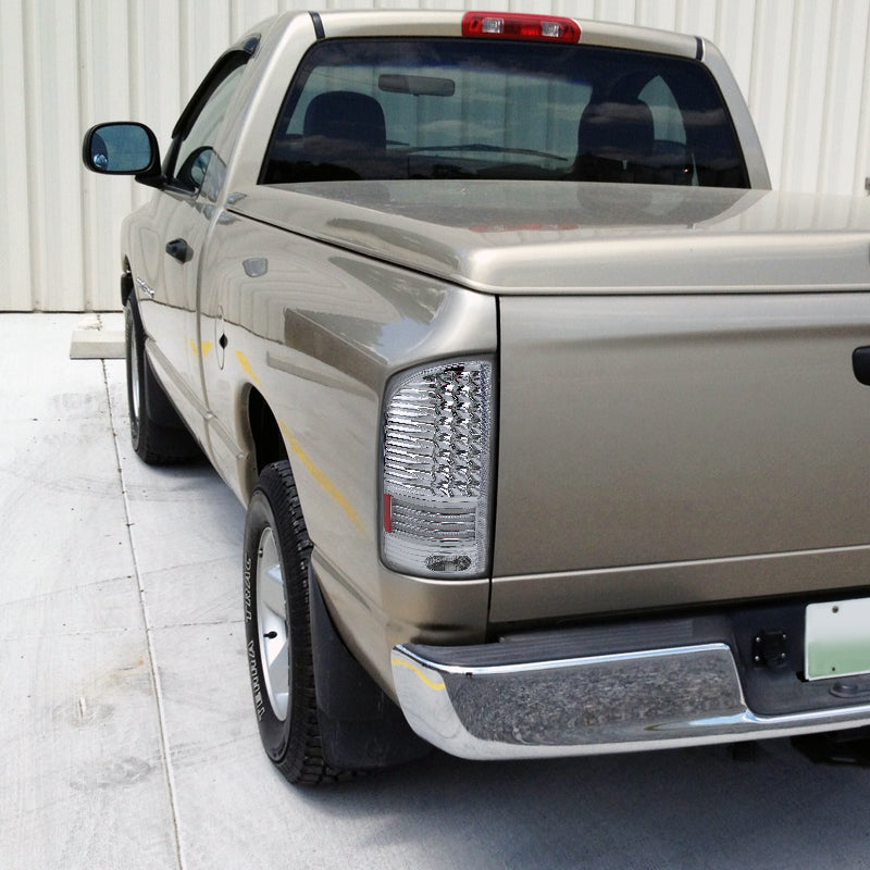 2002-2006 Dodge RAM V2 LED Tail Lights (Chrome Housing/Clear Lens)