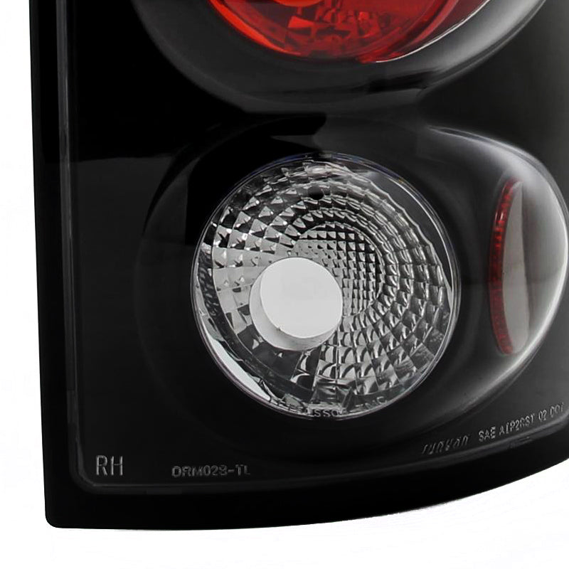 2002-2006 Dodge RAM Tail Lights (Matte Black Housing/Clear Lens)