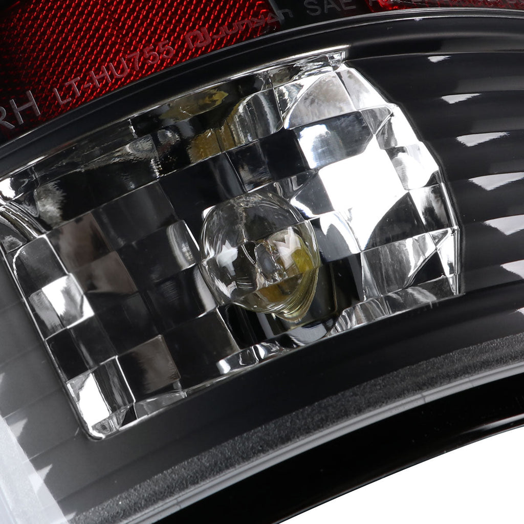 2002-2006 Dodge RAM 1500 2500 3500 LED Tail Lights -G2 (Matte Black Housing/Clear Lens)