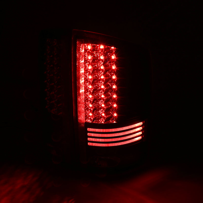 2002-2006 Dodge RAM LED Tail Lights (Matte Black Housing/Clear Lens)