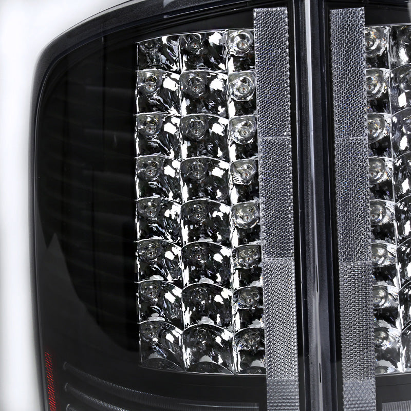 2002-2006 Dodge RAM LED Tail Lights (Matte Black Housing/Clear Lens)