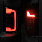 2002-2006 Dodge RAM 1500/2500/3500 Red LED Bar Tail Lights (Matte Black Housing/Clear Lens)
