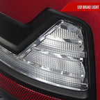 2002-2006 Dodge RAM 1500/2500/3500 Red LED Bar Tail Lights (Matte Black Housing/Clear Lens)