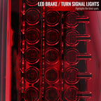 2002-2006 Dodge RAM LED Tail Lights (Chrome Housing/Red Clear Lens)