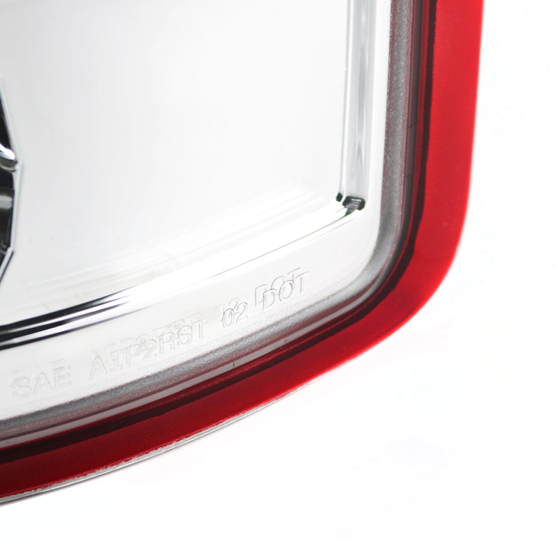 2002-2006 Dodge RAM LED Tail Lights (Chrome Housing/Red Clear Lens)