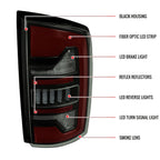 2002-2006 Dodge RAM 1500/2500/3500 Red LED Bar Tail Lights (Matte Black Housing/Smoked Lens)