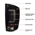2007-2009 Dodge RAM 1500/2500/3500 LED Tail Lights (Glossy Black Housing/Smoked Lens)
