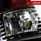 2007-2009 Dodge RAM 1500/2500/3500 Red C-Bar LED Tail Lights (Jet Black Housing/Clear Lens)