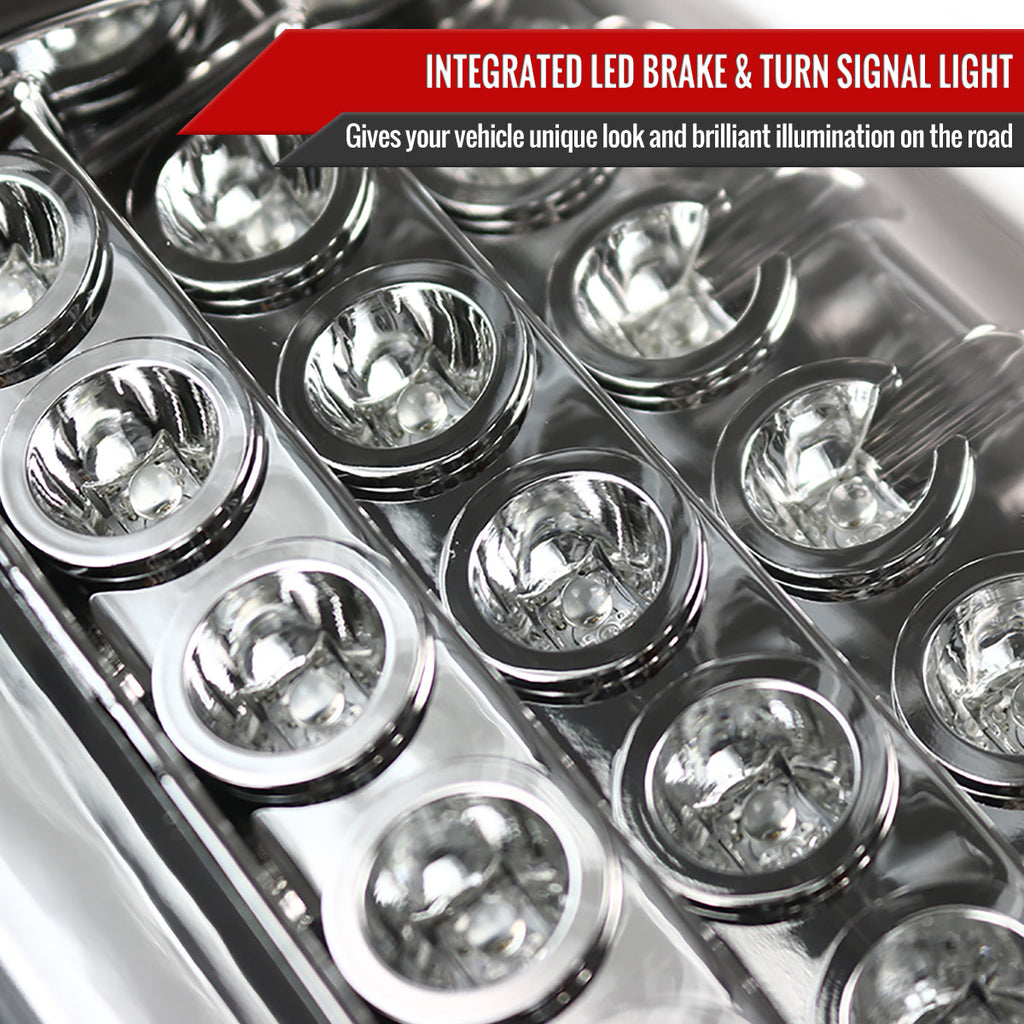 2007-2009 Dodge RAM LED Tail Lights (Chrome Housing/Clear Lens)