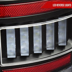 2007-2009 Dodge RAM 1500/2500/3500 Red LED Bar Tail Lights (Matte Black Housing/Clear Lens)
