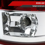 2007-2009 Dodge RAM LED Tail Lights (Chrome Housing/Red Lens)