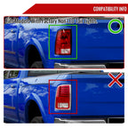 2009-2018 Dodge RAM 1500/2019-2022 RAM 1500 Classic/2010-2018 RAM 2500 3500 LED Bar Tail Lights (Matte Black Housing/Red Clear Lens)