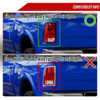 2009-2018 Dodge RAM 1500 / 2019-2021 RAM Classic / 2010-2018 RAM 2500 3500 White Bar LED Tail Lights (Glossy Black Housing/Smoked Lens)