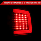 2009-2018 Dodge RAM 1500 / 2019-2021 RAM Classic / 2010-2018 RAM 2500 3500 White Bar LED Tail Lights (Glossy Black Housing/Clear Lens)